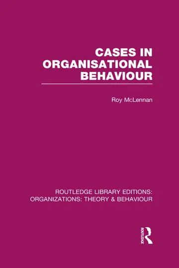 Cover of Cases in Organisational Behaviour (21)