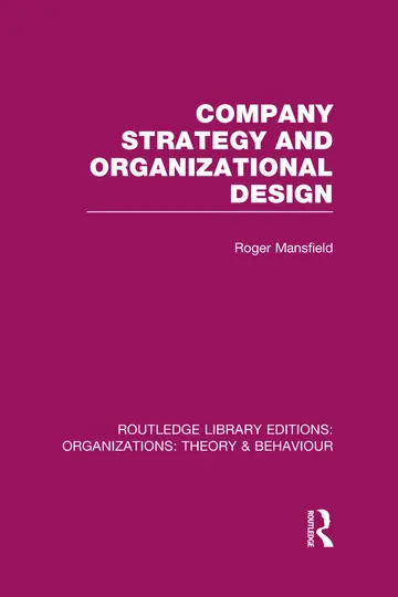 Cover of Company Strategy and Organizational Design