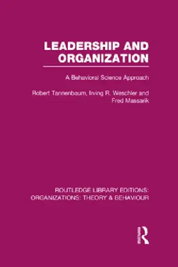 Cover of Leadership and Organization (Rle