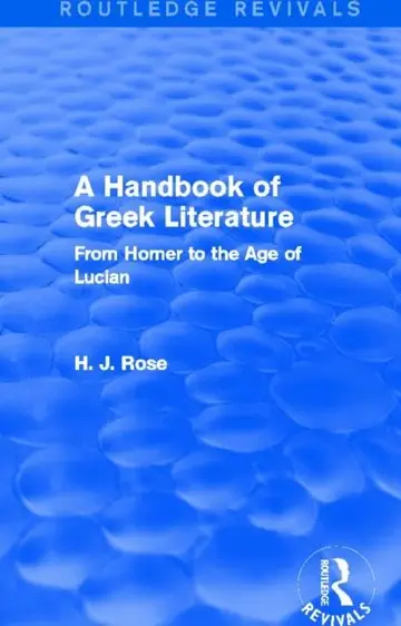 Cover of A Handbook of Greek Literature