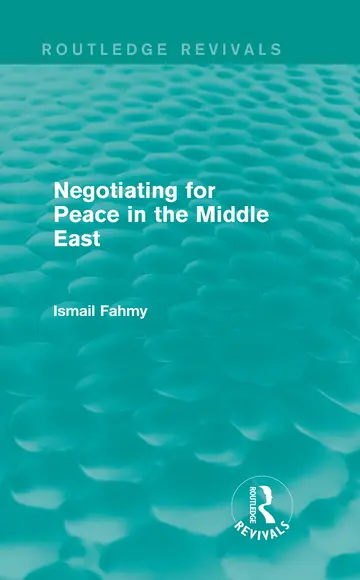 Cover of Negotiating for Peace in the Middle East