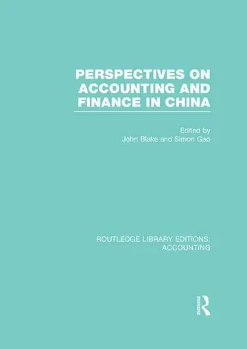 Cover of Perspectives on Accounting and Finance in China