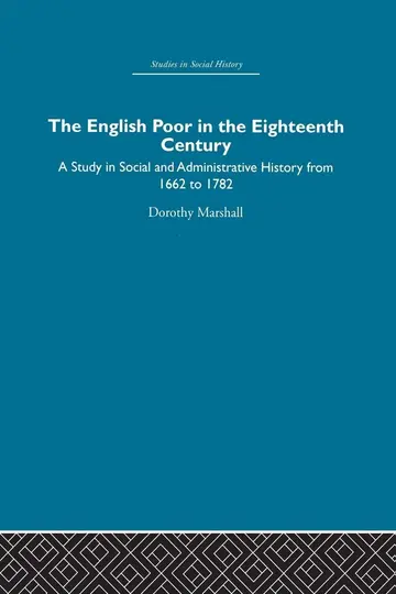Cover of The English Poor in the Eighteenth Century