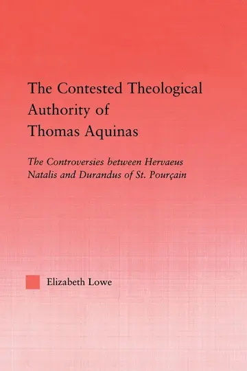 Cover of The Contested Theological Authority of Thomas Aquinas