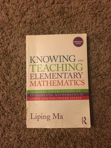 Cover of Knowing and Teaching Elementary Mathematics