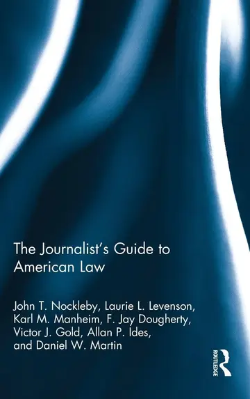 Cover of The Journalists' Guide to American Law