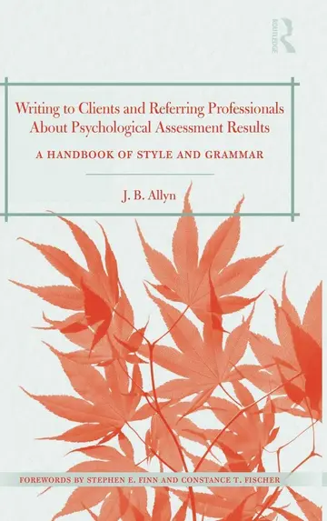 Cover of Writing to Clients and Referring Professionals About Psychological Assessment Results