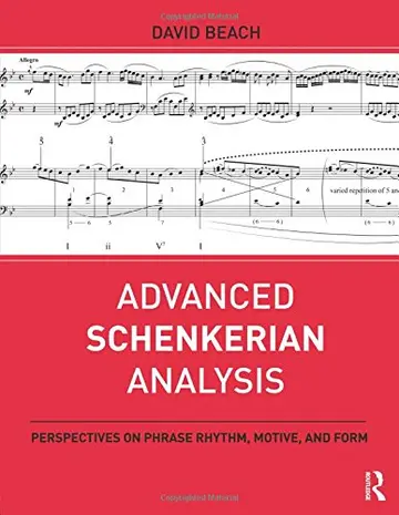 Cover of Advanced Schenkerian Analysis