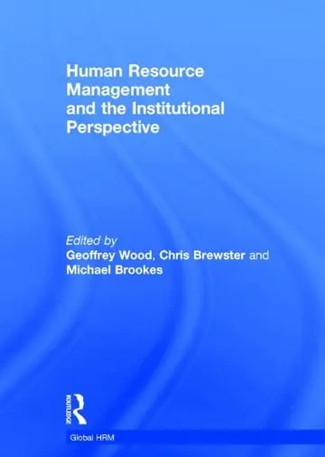 Cover of Human Resource Management and the Institutional Perspective
