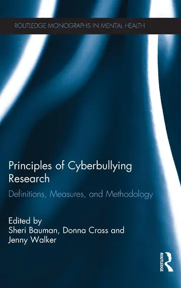 Cover of Principles of Cyberbullying Research