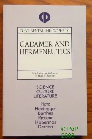 Cover of Gadamer and Hermeneutics
