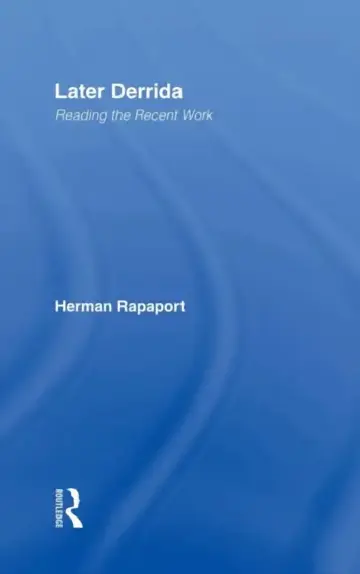Cover of Later Derrida