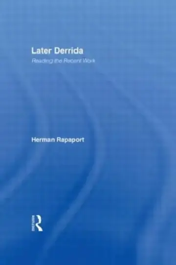 Cover of Later Derrida