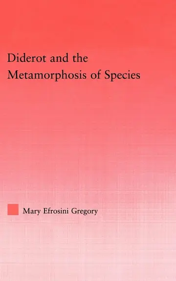 Cover of Diderot and the Metamorphosis of Species