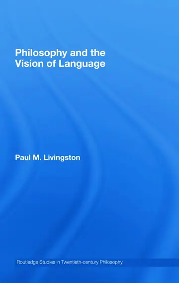 Cover of Philosophy and the Vision of Language