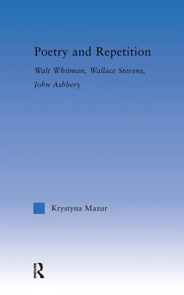 Cover of Poetry and Repetition