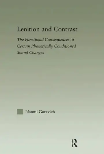 Cover of Lenition and Contrast
