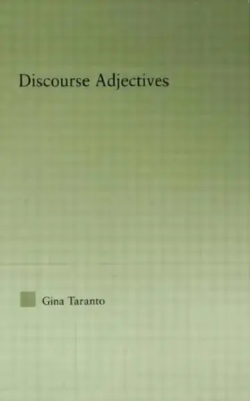 Cover of Discourse Adjectives