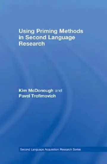 Cover of Using Priming Methods in Second Language Research