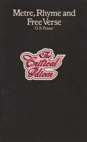 Cover of Metre, Rhyme and Free Verse