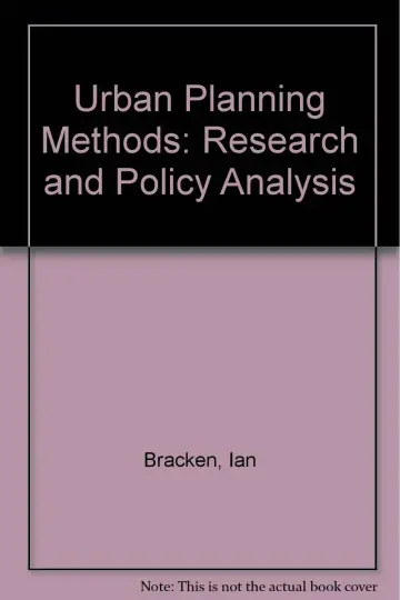Cover of Urban Planning Methods