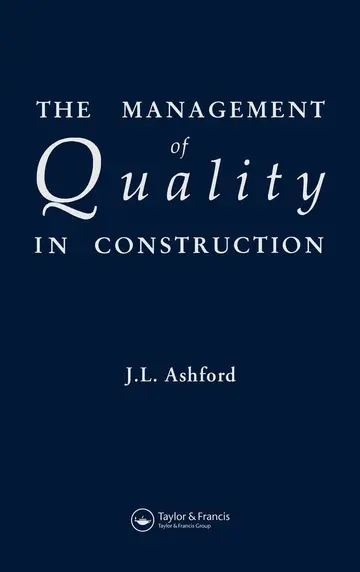 Cover of The Management of Quality in Construction