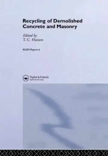 Cover of Recycling of Demolished Concrete and Masonry