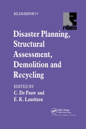 Cover of Disaster Planning, Structural Assessment, Demolition and Recycling