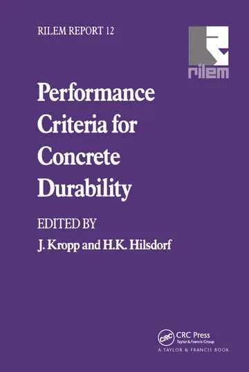 Cover of Performance Criteria for Concrete Durability
