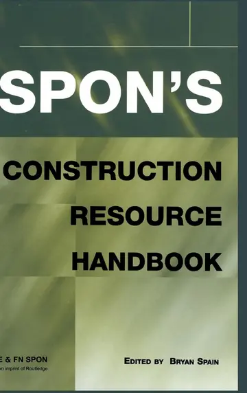 Cover of Spon's Construction Resource Handbook