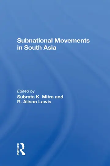 Cover of Subnational Movements in South Asia