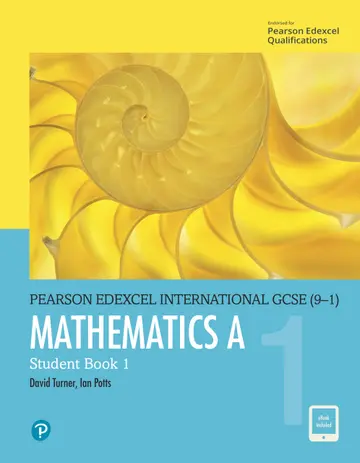 Cover of Mathematics A, Student Book 1 Pearson (Edexcel International GCSE)