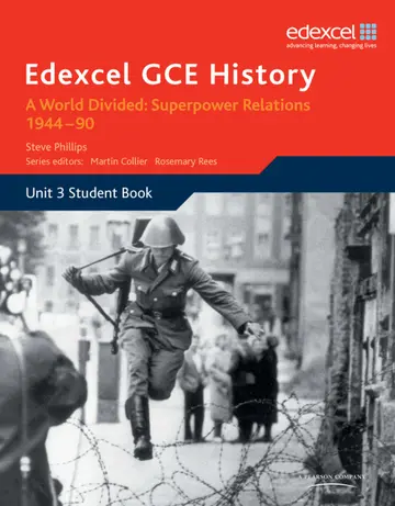 Cover of Edexcel GCE History A2 Unit 3 E2 A World Divided