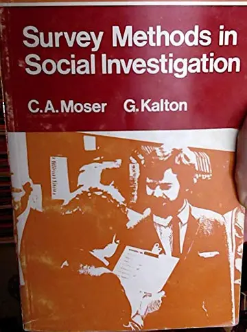 Cover of Survey Methods in Social Investigation