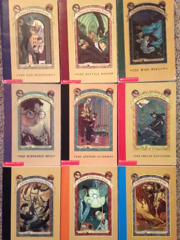 Cover of Series of Unfortunate Events Set books #1-9 (The Bad Beginning, the Reptile Room, the Wide Window, T