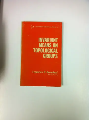 Cover of Invariant Means on Topological Groups