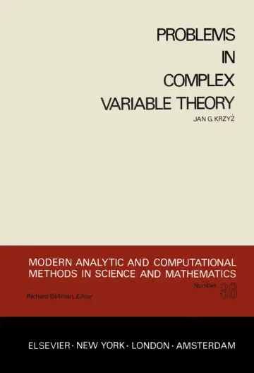 Cover of Problems in Complex Variable Theory