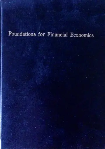 Cover of Foundations for Financial Economics