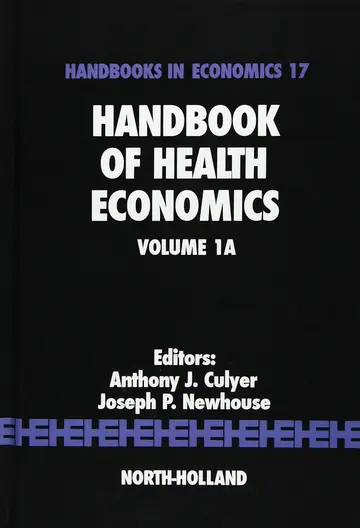 Cover of Handbook of Health Economics