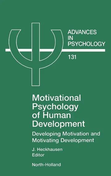 Cover of Motivational Psychology of Human Development