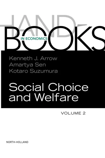 Cover of Handbook of Social Choice and Welfare
