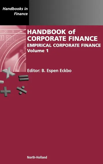 Cover of Handbook of Corporate Finance