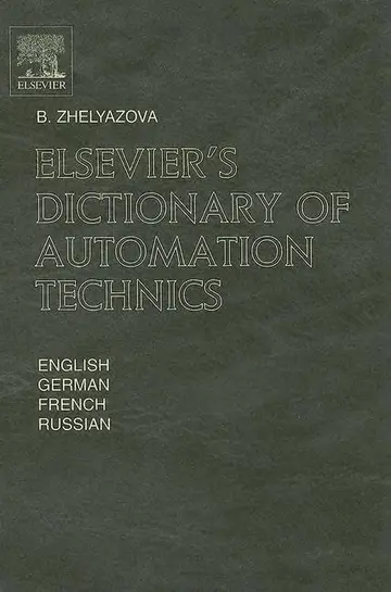 Cover of Elsevier's Dictionary of Automation Technics