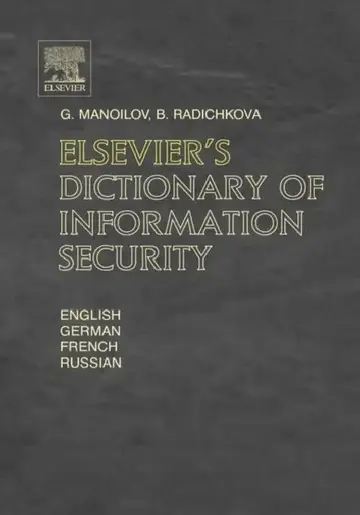 Cover of Elsevier's Dictionary of Information Security