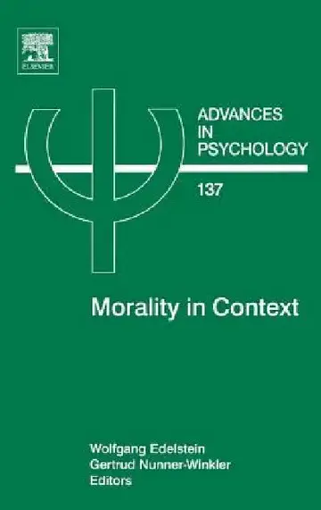 Cover of Morality in Context