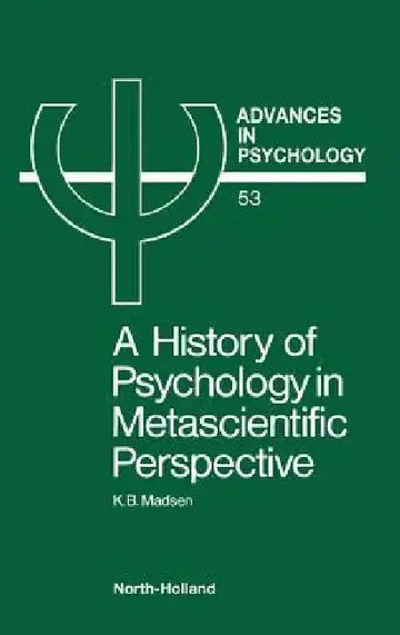 Cover of A History of Psychology in Metascientific Perspective
