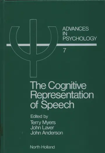Cover of The Cognitive Representation of Speech