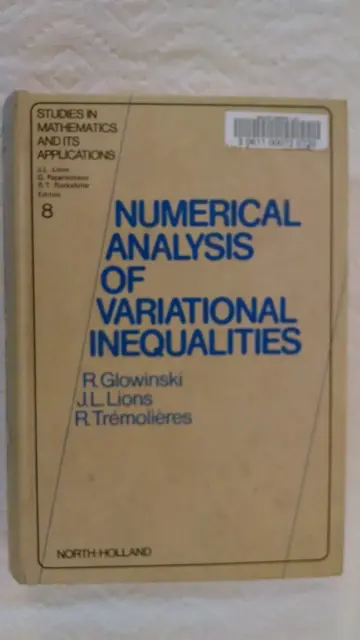 Cover of Numerical Analysis of Variational Inequalities