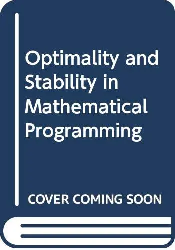 Cover of Optimality and Stability in Mathematical Programming