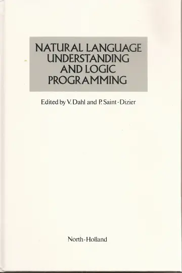Cover of Natural Language Understanding and Logic Programming